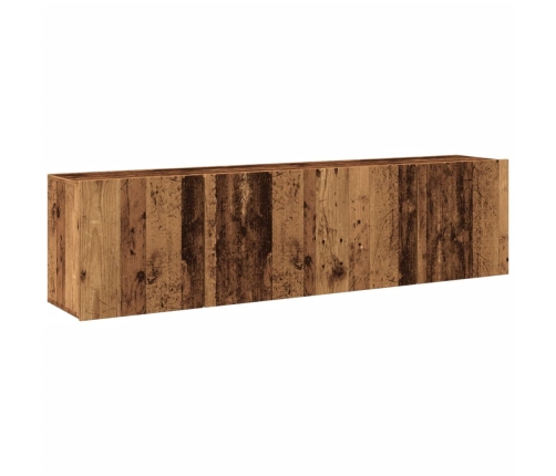 Muebles de TV de pared 2 uds madera envejecida 80x30x41 cm