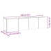 Muebles de TV de pared 2 uds madera envejecida 80x30x41 cm