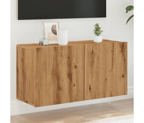 Mueble de TV de pared roble artisian 80x30x41 cm