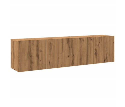 Muebles de TV de pared 2 unidades roble artisian 80x30x41 cm