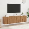 Muebles de TV de pared 2 unidades roble artisian 80x30x41 cm