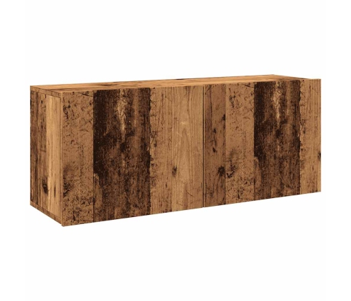 Mueble de TV de pared madera envejecida 100x30x41 cm