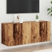 Mueble de TV de pared madera envejecida 100x30x41 cm