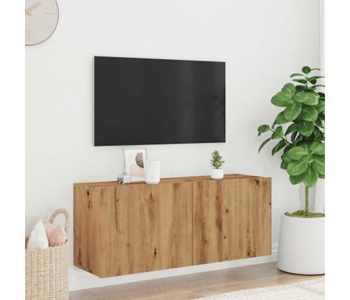 Mueble para TV de pared roble artisian 100x30x41 cm