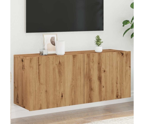 Mueble para TV de pared roble artisian 100x30x41 cm