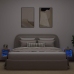 Muebles de TV de pared con luces LED 2 uds envejecida