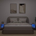 Muebles TV de pared luces LED 2 uds roble artisian 30x28,5x30cm