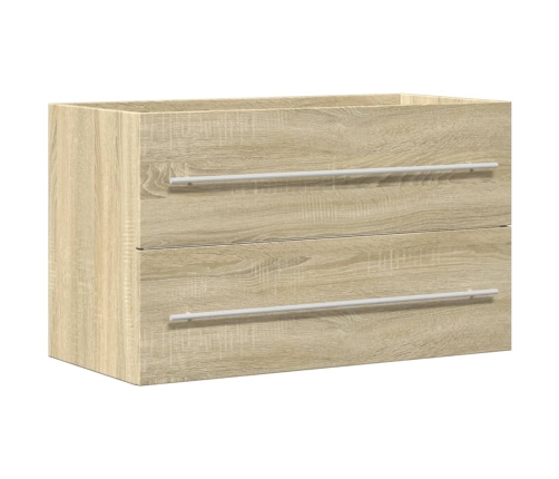 Armario para lavabo aglomerado madera envejecida 80x38,5x48 cm