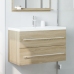 Armario para lavabo aglomerado madera envejecida 80x38,5x48 cm