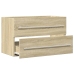 Armario para lavabo aglomerado madera envejecida 80x38,5x48 cm