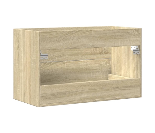 Armario para lavabo aglomerado madera envejecida 80x38,5x48 cm