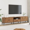 Mueble TV cajón madera ingeniería roble artesanal 200x25x44 cm