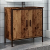 Armario de lavabo baño madera ingeniería envejecida 60x30x60 cm