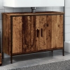 Armario lavabo baño madera ingeniería envejecida 80x30x60 cm