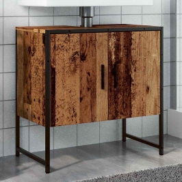 Armario para lavabo de baño madera ingeniería envejecida