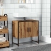 Mueble de lavabo de baño madera roble artisan 60x33x60 cm