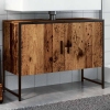 Mueble de lavabo madera de ingeniería envejecida 80x33x60 cm