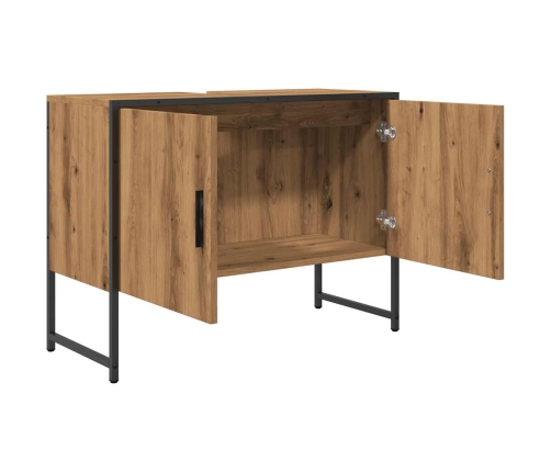 Mueble de lavabo madera de ingeniería roble artisan 80x33x60 cm