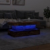 Mesa de centro con luces LED madera envejecida 90x50x40 cm