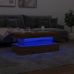 Mesa de centro con luces LED roble artisian 90x50x40 cm