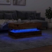 Mesa de centro con luces LED madera envejecida 90x50x40 cm