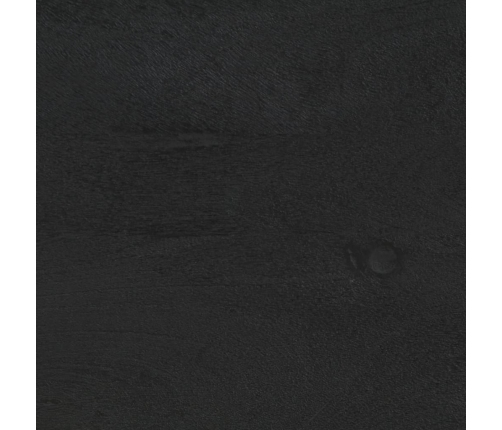 Mesita de noche de madera maciza de mango negra 40x33x46 cm