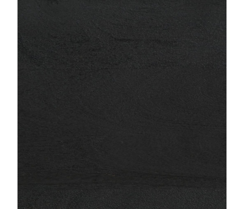 Mesita de noche de madera maciza de mango negra 40x33x46 cm