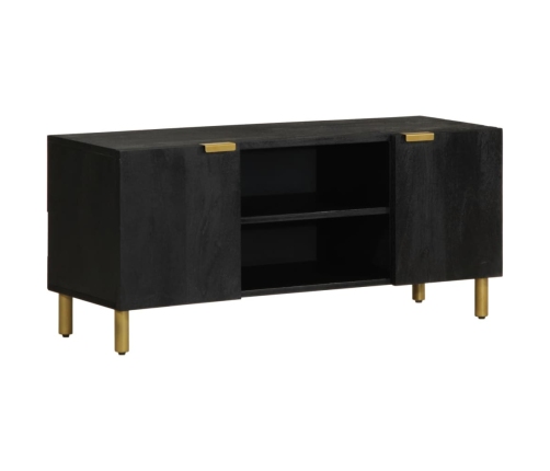 Mueble de TV madera de ingeniería negro 105x33x46 cm