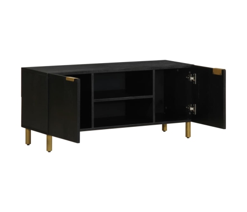 Mueble de TV madera de ingeniería negro 105x33x46 cm