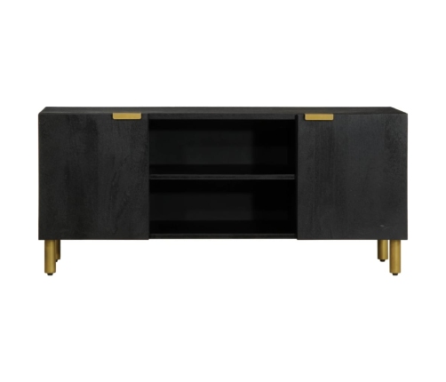 Mueble de TV madera de ingeniería negro 105x33x46 cm