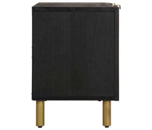 Mueble de TV madera de ingeniería negro 105x33x46 cm