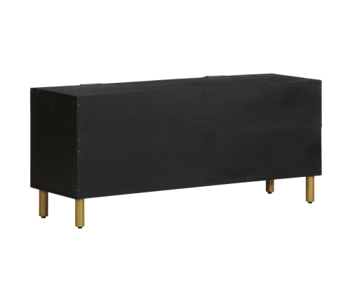 Mueble de TV madera de ingeniería negro 105x33x46 cm