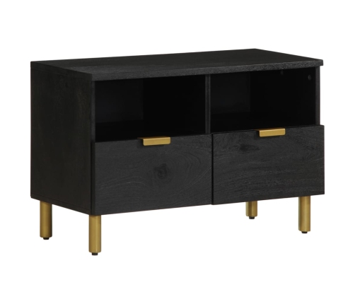 Mueble de TV madera de ingeniería negro 70x33x46 cm