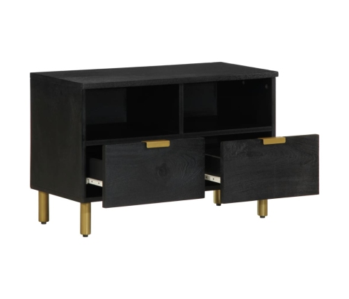 Mueble de TV madera de ingeniería negro 70x33x46 cm