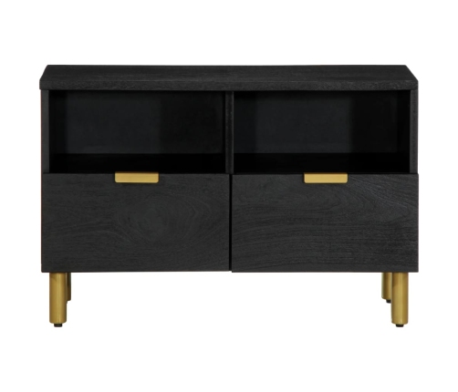 Mueble de TV madera de ingeniería negro 70x33x46 cm