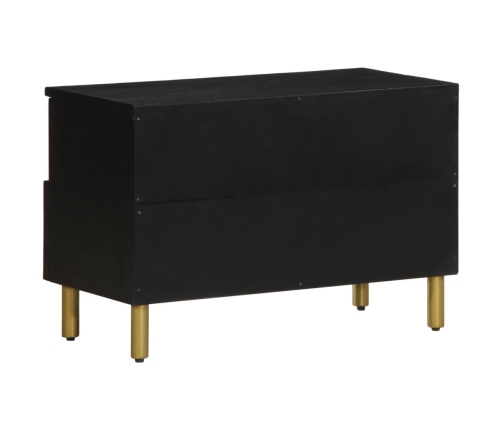 Mueble de TV madera de ingeniería negro 70x33x46 cm