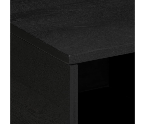 Mesa de centro madera contrachapada negro 80x50x40 cm