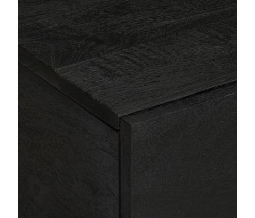 Mesa de centro madera contrachapada negro 80x50x40 cm