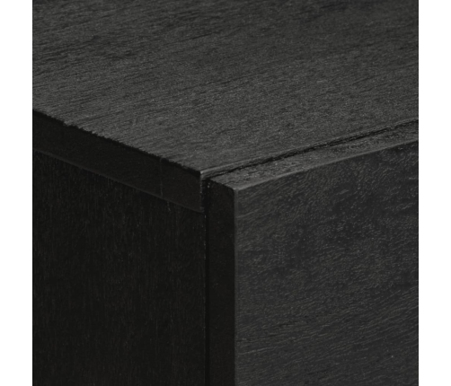 Mesita de noche madera de ingeniería negra 50x33x60 cm