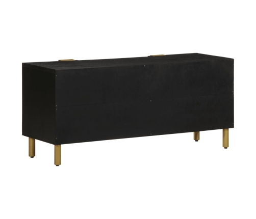 Mueble de TV madera de ingeniería negro 105x33x46 cm