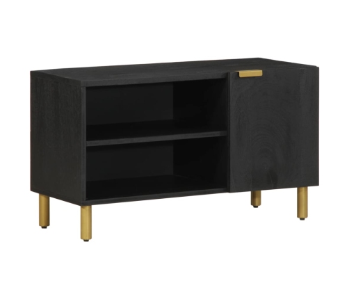 Mueble de TV madera de ingeniería negro 80x33x46 cm