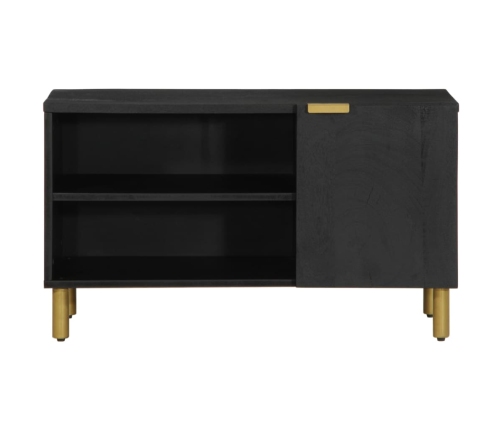 Mueble de TV madera de ingeniería negro 80x33x46 cm