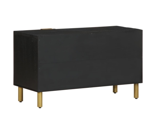 Mueble de TV madera de ingeniería negro 80x33x46 cm