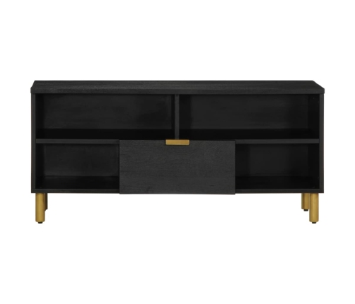 Mueble de TV madera de ingeniería negro 100x33x46 cm