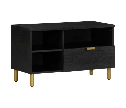 Mueble de TV madera de ingeniería negro 80x33x46 cm