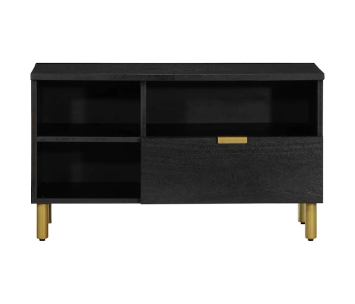 Mueble de TV madera de ingeniería negro 80x33x46 cm