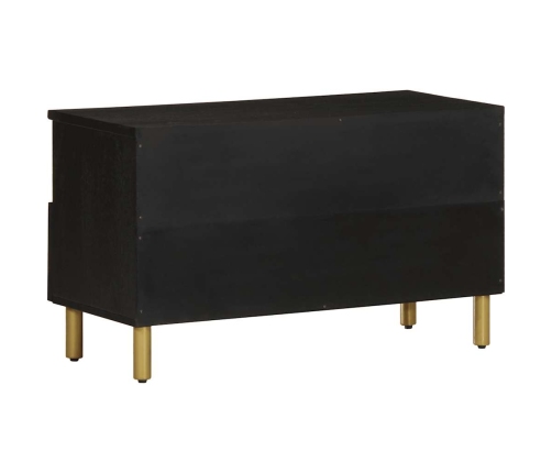 Mueble de TV madera de ingeniería negro 80x33x46 cm