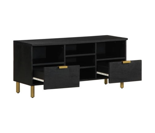 Mueble de TV madera de ingeniería negro 100x33x46 cm