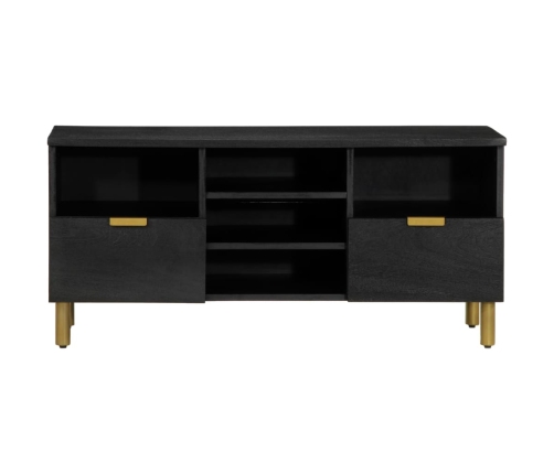 Mueble de TV madera de ingeniería negro 100x33x46 cm