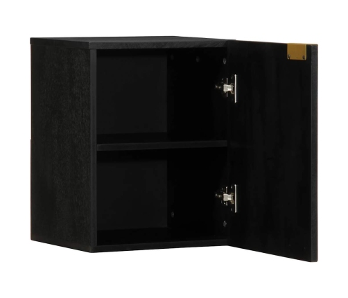 Mueble de baño colgante madera de ingeniería negro 38x33x48 cm